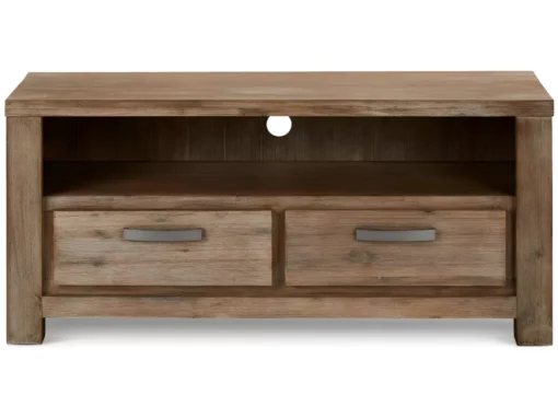 Meuble TV Alaska Avec 2 Tiroirs Et 2 Niches - Acacia Massif Et MDF - Marron -Meilleur Meubles Magasin meuble tv 18875821