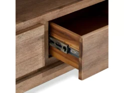Meuble TV Alaska Avec 2 Tiroirs Et 2 Niches - Acacia Massif Et MDF - Marron -Meilleur Meubles Magasin meuble tv 18875825