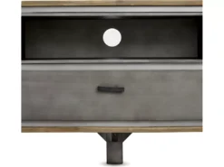 Meuble TV Malaga Avec 2 Portes Et 1 Tiroir - Acacia Massif Et MDF - Marron -Meilleur Meubles Magasin meuble tv 18875839