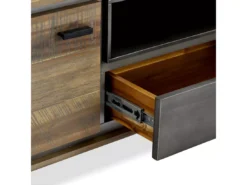 Meuble TV Malaga Avec 2 Portes Et 1 Tiroir - Acacia Massif Et MDF - Marron -Meilleur Meubles Magasin meuble tv 18875843