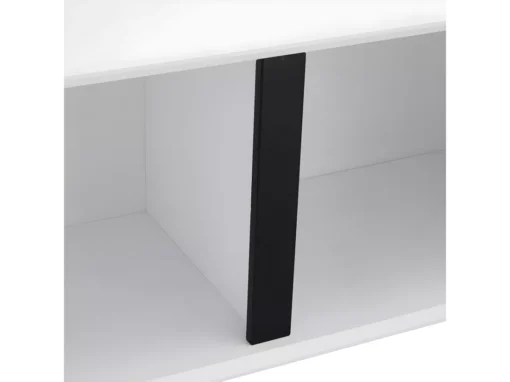 Meuble TV Lyon Avec 2 Portes Et 2 Tiroirs - MDF Et Bois - Blanc -Meilleur Meubles Magasin meuble tv 18875881