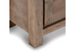 Meuble TV Alaska Avec 2 Portes Et 2 Niches - Acacia Massif Et MDF - Marron -Meilleur Meubles Magasin meuble tv 18875923