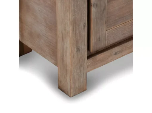 Meuble TV Alaska Avec 2 Portes Et 2 Niches - Acacia Massif Et MDF - Marron -Meilleur Meubles Magasin meuble tv 18875923