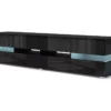 Meuble TV VIPER 186 Cm Panneau MDF Noir Mat / Noir Brillant + éclairage LED -Meilleur Meubles Magasin meuble tv 21771887