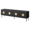 Meuble TV PALACE 200 Cm 4D Noir Mat / Chêne Craft -Meilleur Meubles Magasin meuble tv 21867417