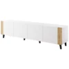 Meuble TV PHARE 200 Cm - 4 Portes - Blanc Mat / Chêne Craft -Meilleur Meubles Magasin meuble tv 23971817