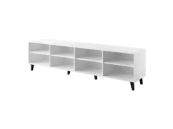Meuble TV PHARE 200 Cm - 4 Portes - Blanc Mat / Chêne Craft -Meilleur Meubles Magasin meuble tv 23971821