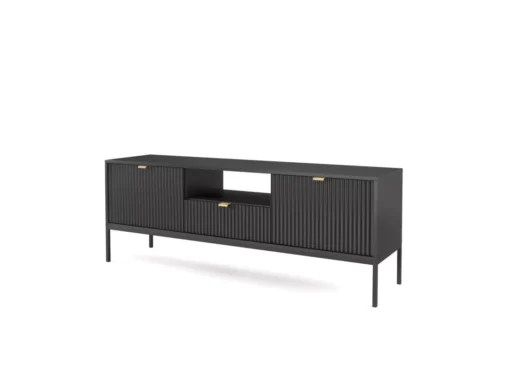 Meuble TV NOVA SANDS RTV154 Commode 154 Cm Noir Mat -Meilleur Meubles Magasin meuble tv 23972591