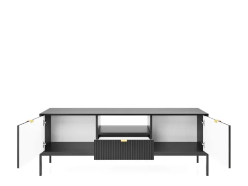 Meuble TV NOVA SANDS RTV154 Commode 154 Cm Noir Mat -Meilleur Meubles Magasin meuble tv 23972593