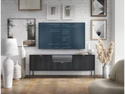 Meuble TV NOVA SANDS RTV154 Commode 154 Cm Noir Mat -Meilleur Meubles Magasin meuble tv 23972597