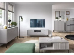 Meuble TV NOVA SANDS RTV154 Commode 154 Cm Gris Mat -Meilleur Meubles Magasin meuble tv 23972637