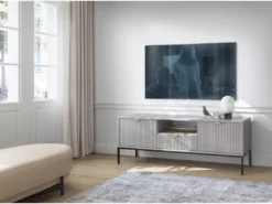 Meuble TV NOVA SANDS RTV154 Commode 154 Cm Gris Mat -Meilleur Meubles Magasin meuble tv 23972639