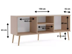Meuble TV MALIBO 150 Cm 2 Portes Macchiato -Meilleur Meubles Magasin meuble tv 24153481