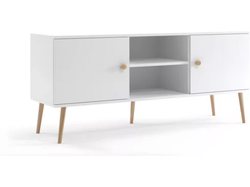 Meuble TV MALIBO 150 Cm 2 Portes Blanc Mat -Meilleur Meubles Magasin meuble tv 24154069