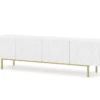 Meuble TV KAIRO 180 Cm 4D Fraisée Blanc Mat -Meilleur Meubles Magasin meuble tv 24154083