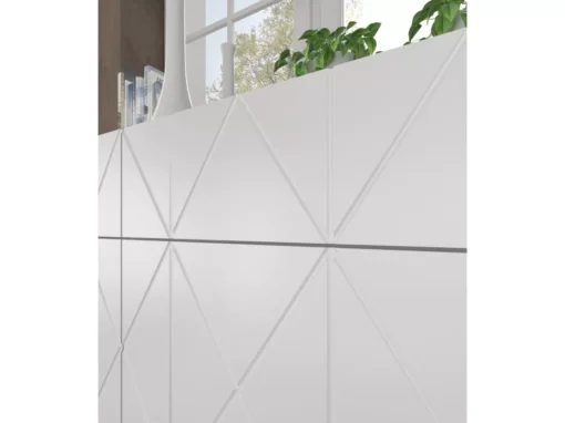 Meuble TV KAIRO 180 Cm 4D Fraisée Blanc Mat -Meilleur Meubles Magasin meuble tv 24154091