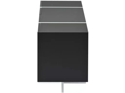 Meuble Tv à Panneau Bas Avec Jambes à Blocs De Couleur En Noir Et Blanc Laqué -Meilleur Meubles Magasin meuble tv 24393081
