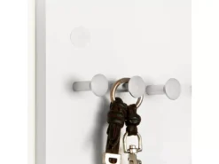 Penderie Porte-manteaux Mural, étagère Avec 1 Tablette Et 7 Crochets En Inox Acier, FRG54-W -Meilleur Meubles Magasin petit rangement et accessoire chambre 19160347