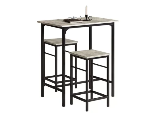 Set De 1 Table + 2 Tabourets Table Mange-debout Table Haute Cuisine, Ogt10-hg -Meilleur Meubles Magasin salle a manger complete 18002789