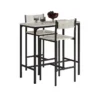 Ensemble Table De Bar + 2 Chaises Set De 1 Table + 2 Tabouret Haut De Bar Table Haute, Ogt03-hg -Meilleur Meubles Magasin salle a manger complete 18002803