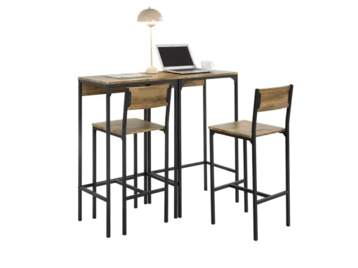 Ensemble 2 Tables Hautes Et 2 Chaises De Bar Table De Bar Et Tabouret De Bar, Ogt42-f -Meilleur Meubles Magasin salle a manger complete 19359633