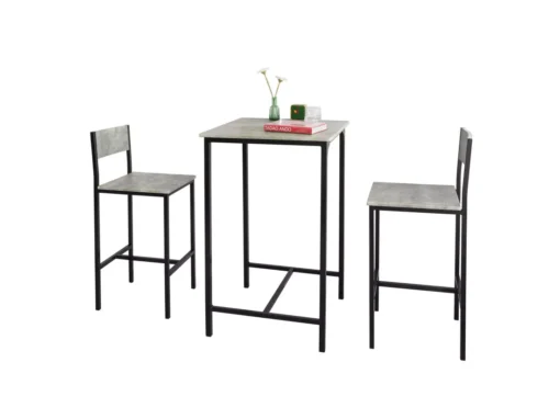 Ensemble Table De Bar + 2 Chaises -pieds,ogt27-hg -Meilleur Meubles Magasin salle a manger complete 19380585