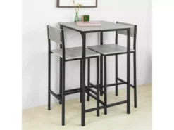 Ensemble Table De Bar + 2 Chaises -pieds,ogt27-hg -Meilleur Meubles Magasin salle a manger complete 19380589