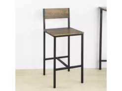 Ensemble Table De Bar + 2 Chaises De Bar Table Mange-Debout Table Haute Cuisine Set, OGT27-N -Meilleur Meubles Magasin salle a manger complete 19380611