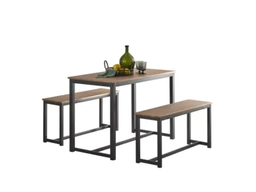 Ensemble Table À Manger Et Bancs Ensemble De Table De Cuisine Avec 2 Bancs Pour Cuisine, Ogt25-n -Meilleur Meubles Magasin salle a manger complete 19380631