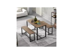 Ensemble Table À Manger Et Bancs Ensemble De Table De Cuisine Avec 2 Bancs Pour Cuisine, Ogt25-n -Meilleur Meubles Magasin salle a manger complete 19380639