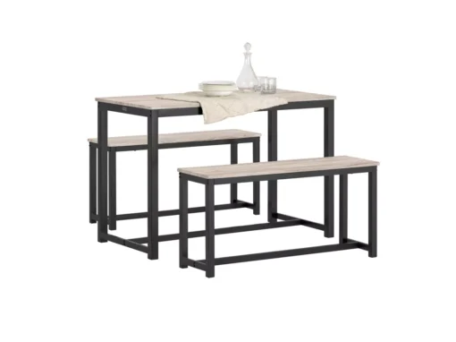 Ensemble Table À Manger Et 2 Bancs, Table De Cuisine Pour Salle À Manger, Salon, Balcon, Ogt25-hn -Meilleur Meubles Magasin salle a manger complete 19398029