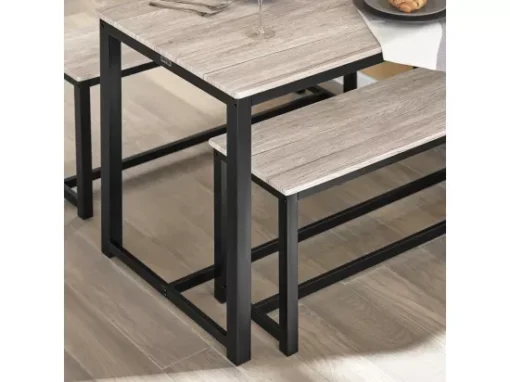 Ensemble Table À Manger Et 2 Bancs, Table De Cuisine Pour Salle À Manger, Salon, Balcon, Ogt25-hn -Meilleur Meubles Magasin salle a manger complete 19398043