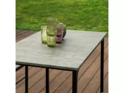 Set De 1 Table + 4 Tabourets Ensemble Table De Bar + 4 Tabourets Avec Repose-Pieds, OGT11-HG -Meilleur Meubles Magasin salle a manger complete 19398741