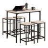 Set De 1 Table + 4 Tabourets Ensemble Table De Bar Mange-debouthaute Cuisine, OGT11-N -Meilleur Meubles Magasin salle a manger complete 19399119