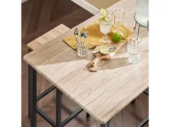 Set De 1 Table + 4 Tabourets Ensemble Table De Bar Mange-debouthaute Cuisine, OGT11-N -Meilleur Meubles Magasin salle a manger complete 19399125