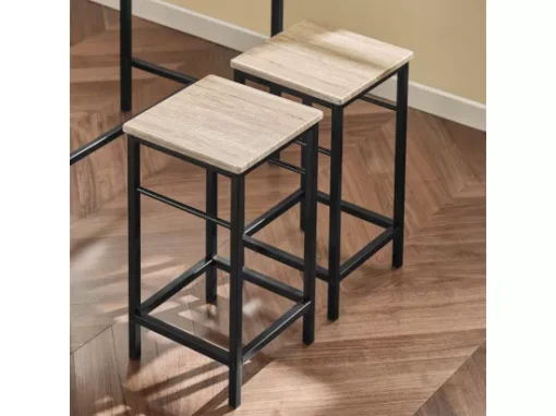 Set De 1 Table + 4 Tabourets Ensemble Table De Bar Mange-debouthaute Cuisine, OGT11-N -Meilleur Meubles Magasin salle a manger complete 19399127
