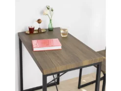 Set De 1 Table + 2 Chaises Table À Manger Table De Cuisine, Ogt19-n -Meilleur Meubles Magasin salle a manger complete 19399139