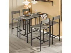 Set De 1 Table + 4 Chaises Ensemble Table De Bar,Ogt14-n -Meilleur Meubles Magasin salle a manger complete 19399169