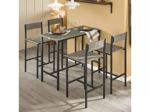 Set De 1 Table + 4 Chaises Ensemble Table De Bar,Ogt14-n -Meilleur Meubles Magasin salle a manger complete 19399169