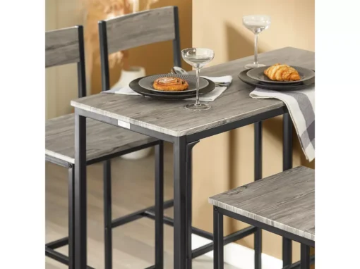 Set De 1 Table + 4 Chaises Ensemble Table De Bar,Ogt14-n -Meilleur Meubles Magasin salle a manger complete 19399175