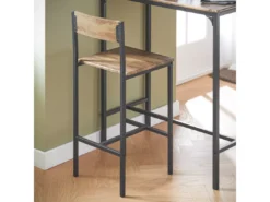 Lot Table Et Chaises De Bar De Style Industriel Ensemble Table De Bar + 2Haute Chaise, OGT03-XL -Meilleur Meubles Magasin salle a manger complete 22988311