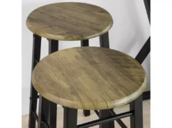 Set De 1 Table + 4 Chaises Ensemble Table De Bar Bistrot + 4 Tabourets, OGT24-N -Meilleur Meubles Magasin salle a manger complete 23609433
