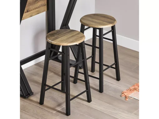Set De 1 Table + 4 Chaises Ensemble Table De Bar Bistrot + 4 Tabourets, OGT24-N -Meilleur Meubles Magasin salle a manger complete 23609439