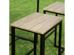 Set De 1 Table + 4 Tabourets Ensemble Table De Bar+4 Tabourets De Bar Avec Repose-Pieds, OGT15-N -Meilleur Meubles Magasin salle a manger complete 23609737