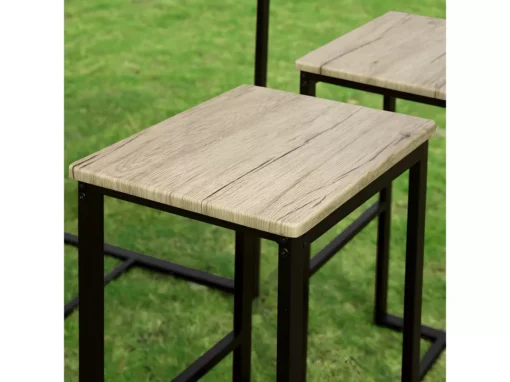 Set De 1 Table + 4 Tabourets Ensemble Table De Bar+4 Tabourets De Bar Avec Repose-Pieds, OGT15-N -Meilleur Meubles Magasin salle a manger complete 23609737