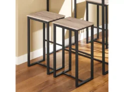 Set De 1 Table + 4 Tabourets Ensemble Table De Bar+4 Tabourets De Bar Avec Repose-Pieds, OGT15-N -Meilleur Meubles Magasin salle a manger complete 23609743