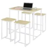 Set De 1 Table + 4 Tabourets Ensemble Table De Bar Bistrot, Ogt15-wn -Meilleur Meubles Magasin salle a manger complete 23609749