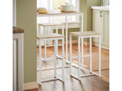 Set De 1 Table + 4 Tabourets Ensemble Table De Bar Bistrot, Ogt15-wn -Meilleur Meubles Magasin salle a manger complete 23609759