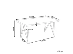 Table De Salle à Manger Blanche Effet Marbre GRIEGER -Meilleur Meubles Magasin table a manger 12586271