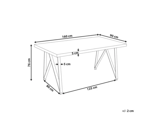 Table De Salle à Manger Blanche Effet Marbre GRIEGER -Meilleur Meubles Magasin table a manger 12586271
